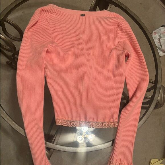 For Love & Lemons Salmon pink cardigan - Picture 4 of 4